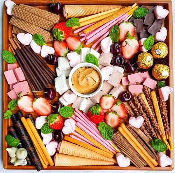 valentine's day charcuterie board recipes- a day in candiland