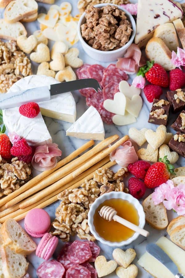 valentine's day charcuterie board recipes- pizzazzerie