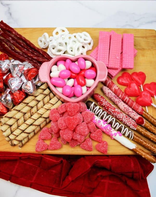 valentine's day charcuterie board recipes- sweet and savory morsels