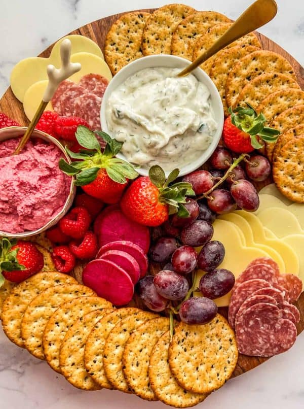 valentine's day charcuterie board recipes- this healthy table