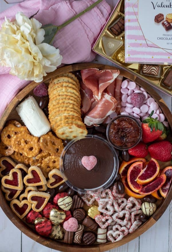 valentine's day charcuterie board recipes- wine a little cook a lot