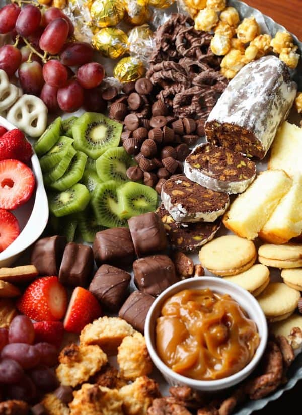 chocolate charcuterie board ideas-cookies & cups
