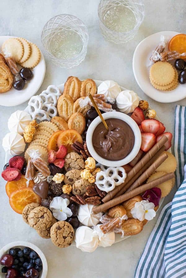 chocolate charcuterie board ideas-sugar and charms