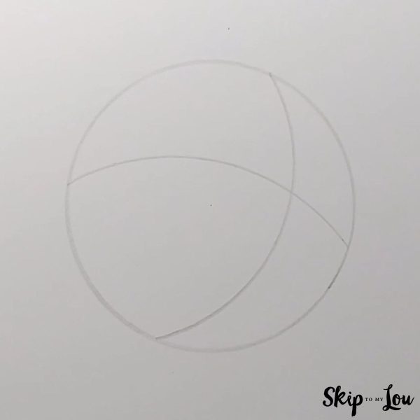 Step 2 basketball drawing tutorial from Skip to my lou
