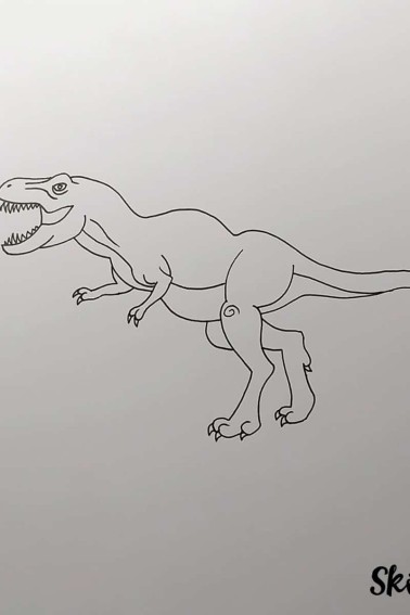 Final result of a dinosaur drawing