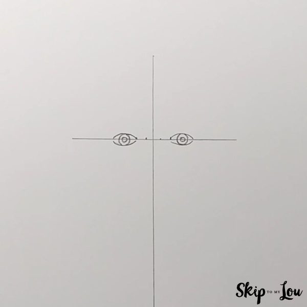 Step 2 to draw a face. Step by step tutorial from Skip to my Lou