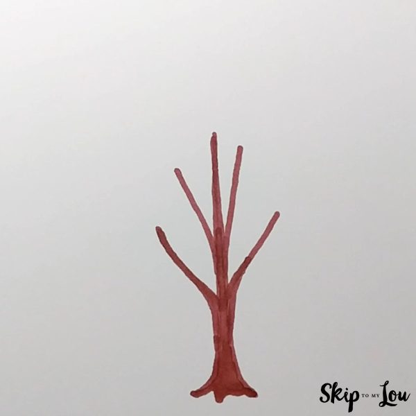 Step 2 to draw a tree. Tutorial from Skip to my lou