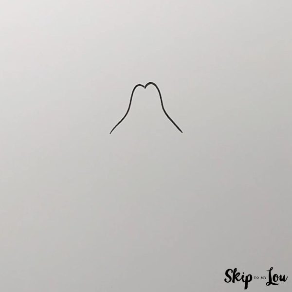 How to Draw Hair - Skip to my Lou Tutorial - Long Hair - Step 1 - Top of face.