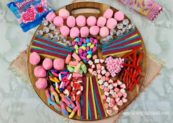 with a blast- candy pinwheel design with all different candies