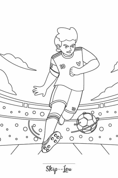 boy playing soccer