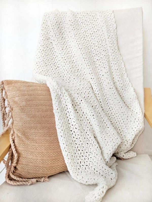 Large white blanket.