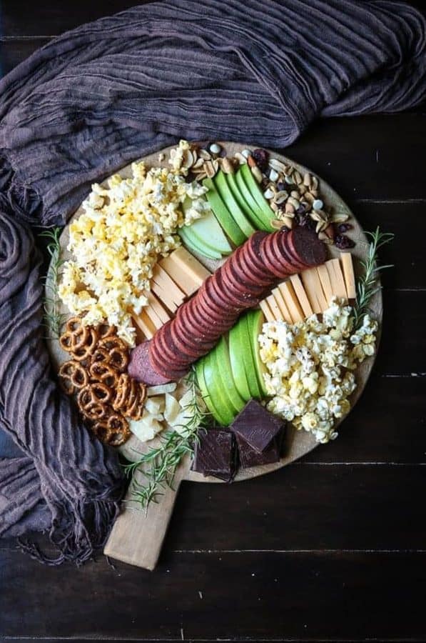 movie night charcuterie board recipe-kindly sweet