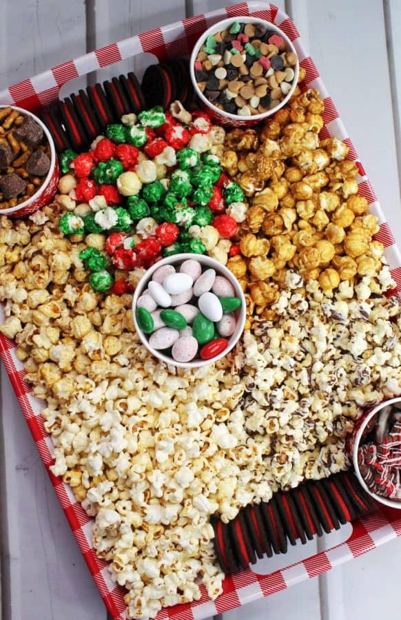 movie night charcuterie board recipe-sweet and savory morsels