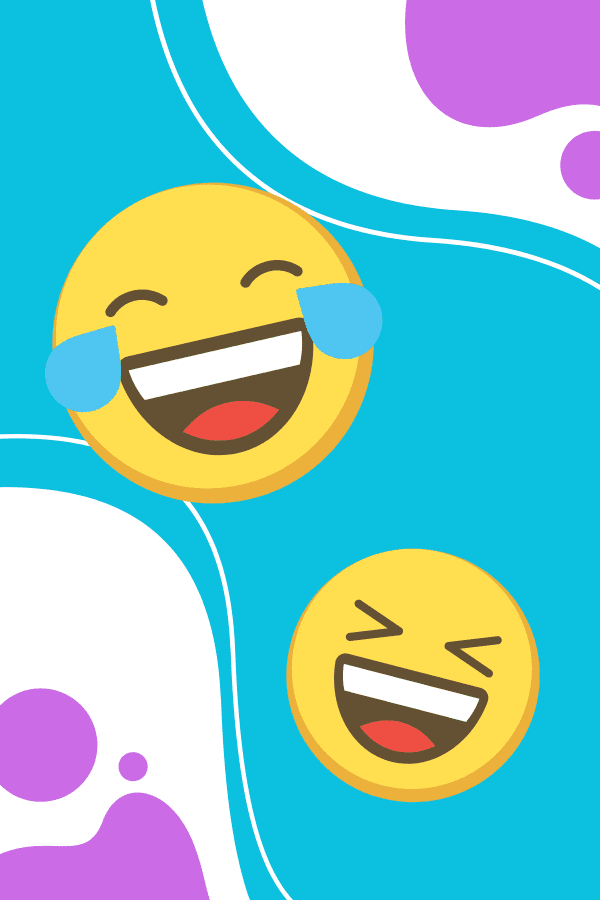 Image shows two laughing emojis crying of laughter