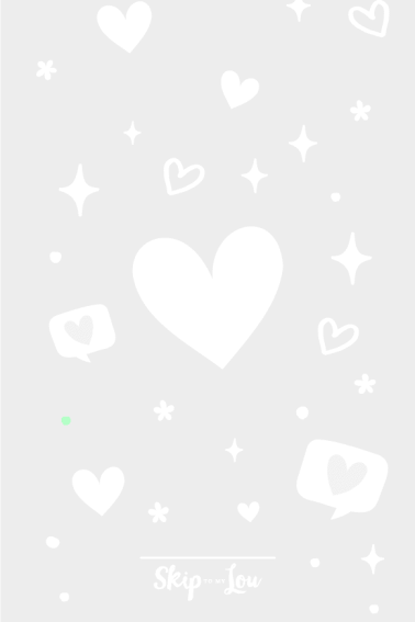 white hearts on a gray background