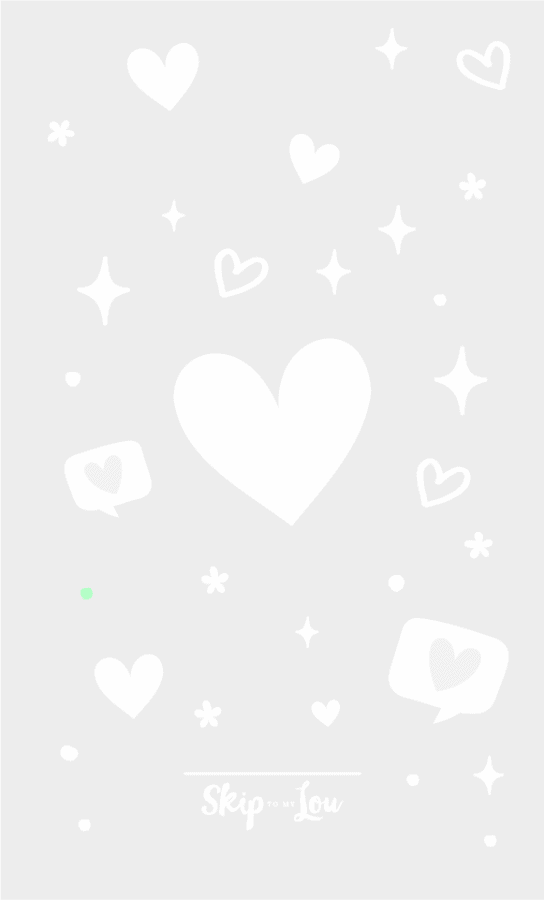 White hearts background for phone, from skip to my lou