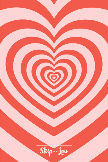 Wildflower heart in pink and red wallpaper for phone