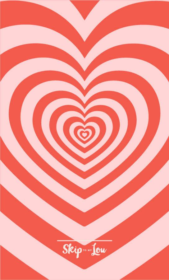 Wildflower heart in pink and red wallpaper for phone