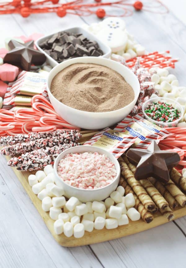 hot chocolate charcuterie board ideas-fun money mom