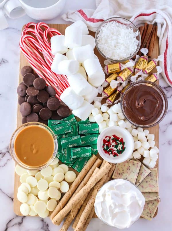 hot chocolate charcuterie board ideas-nums the word