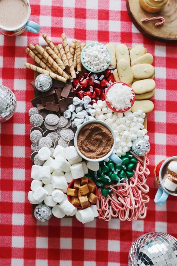 hot chocolate charcuterie board ideas-the pioneer woman