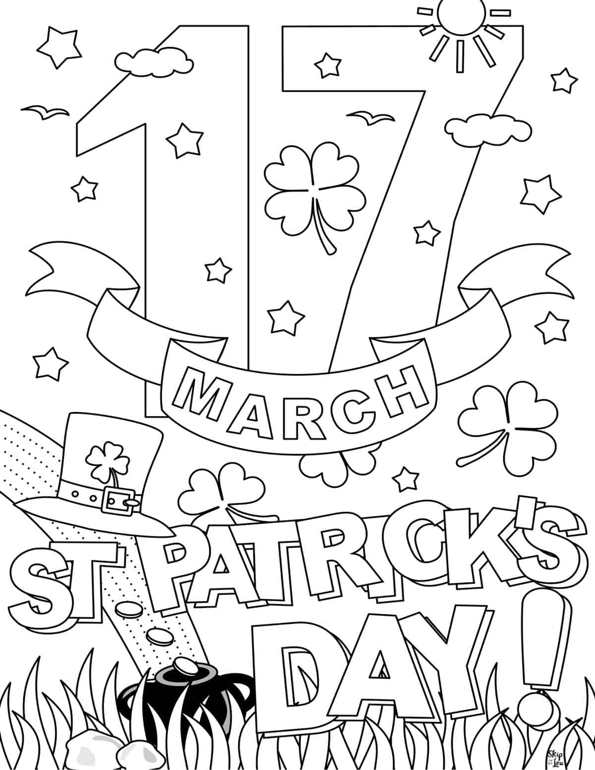 march 17 st patricks day coloring page