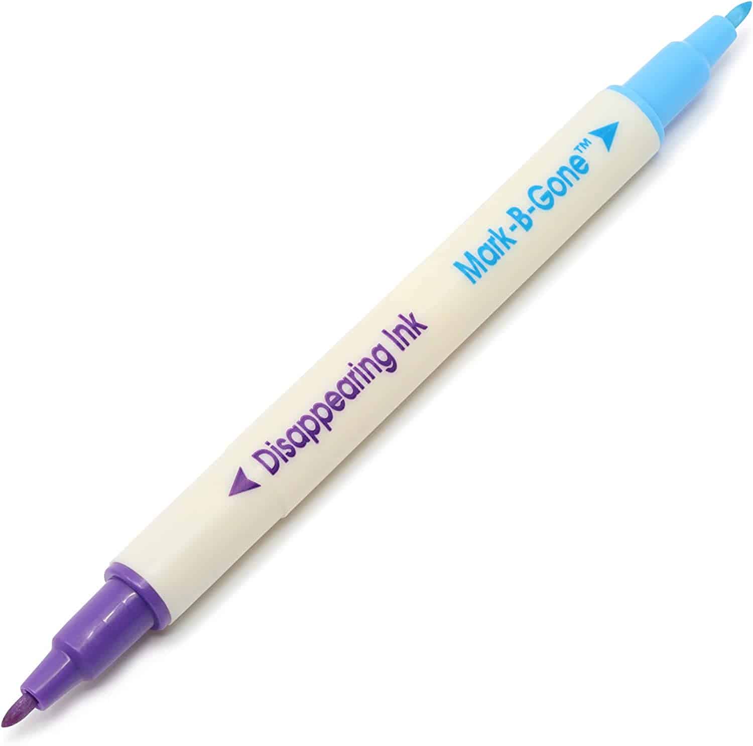 marking pen with purple and blue ink