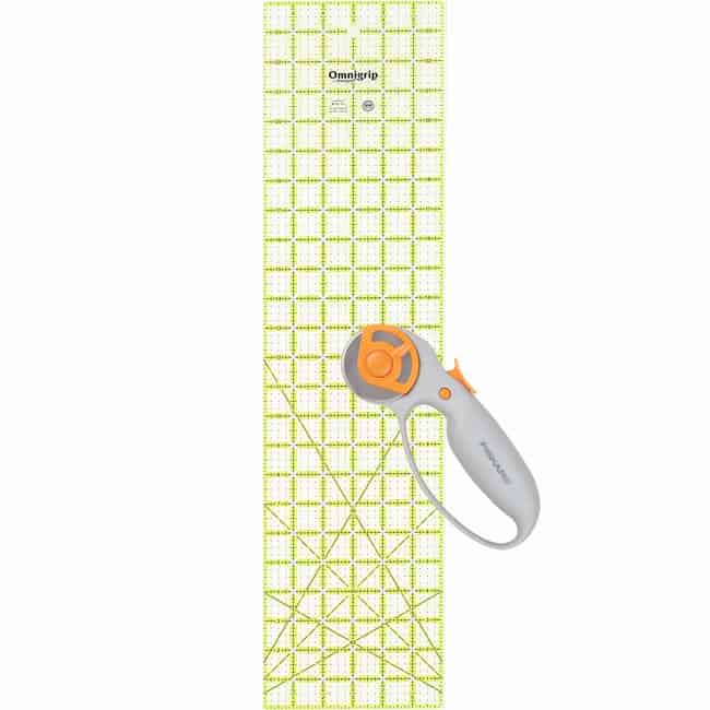 rotary cutter and ruler