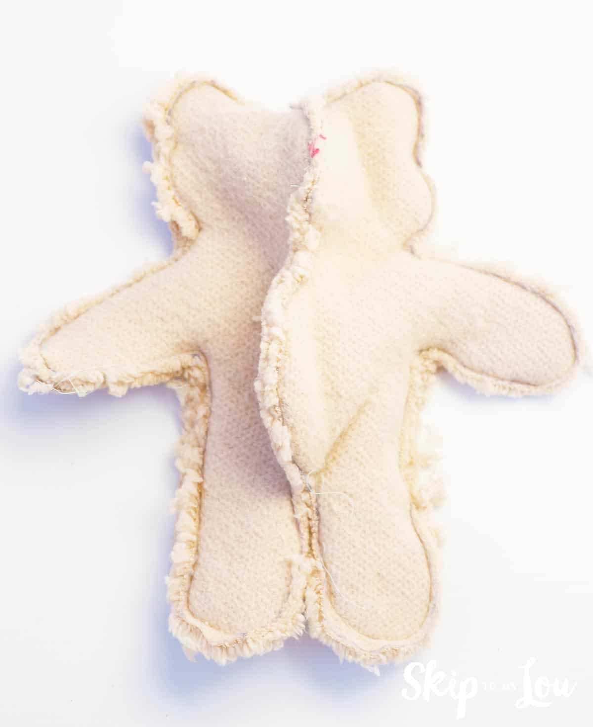 sew all the way around the bear right sides together