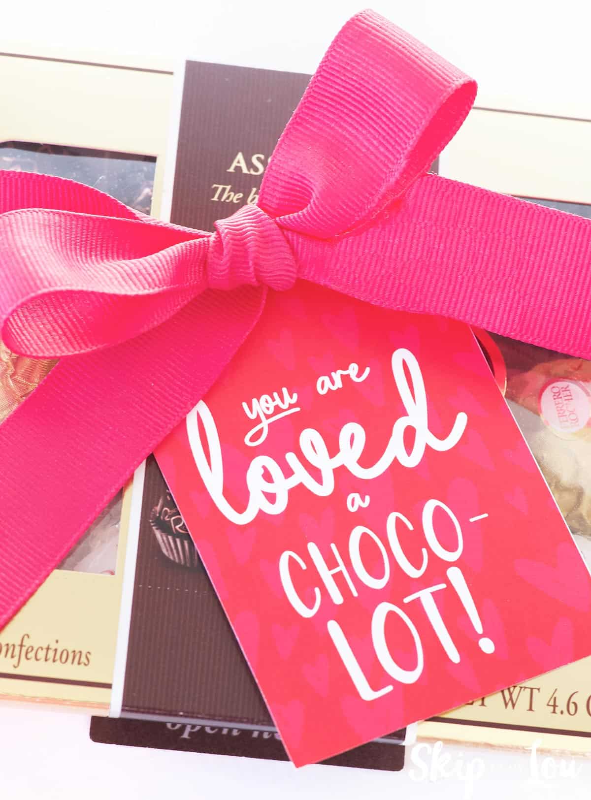 you are loved a choco LOT tag for chocolate day

