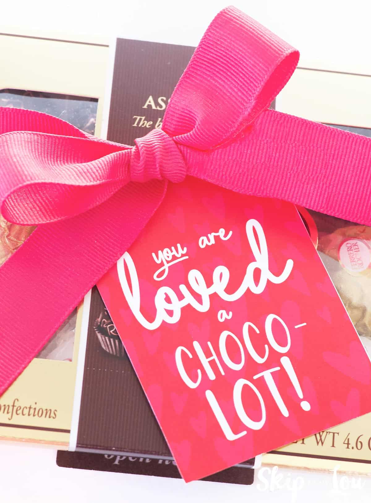 you are loved a choco LOT tag for chocolate day