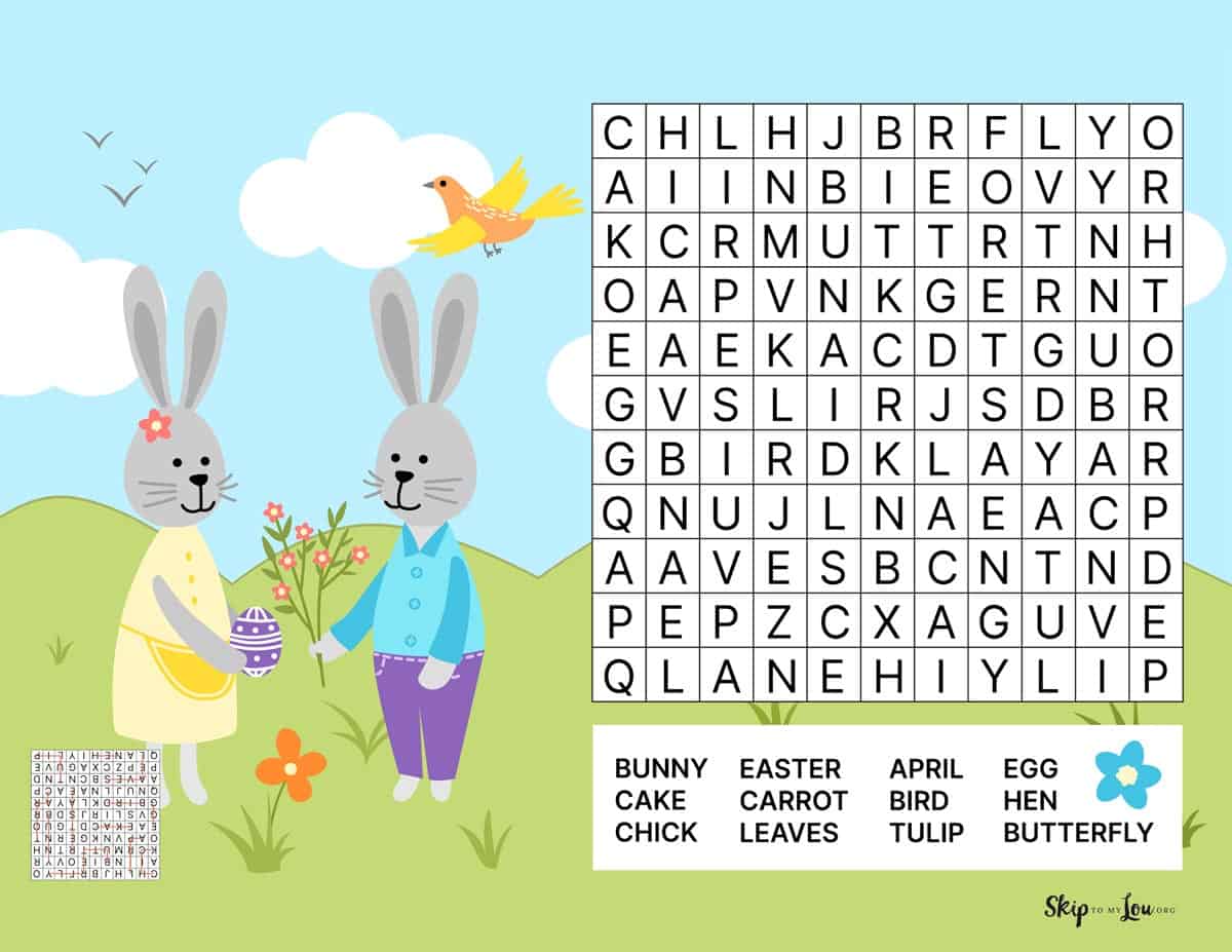 bunnies word search