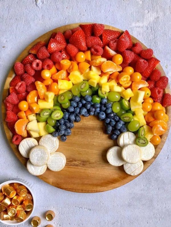 fruit charcuterie board ideas-aint too proud to meg-fruit rainbow