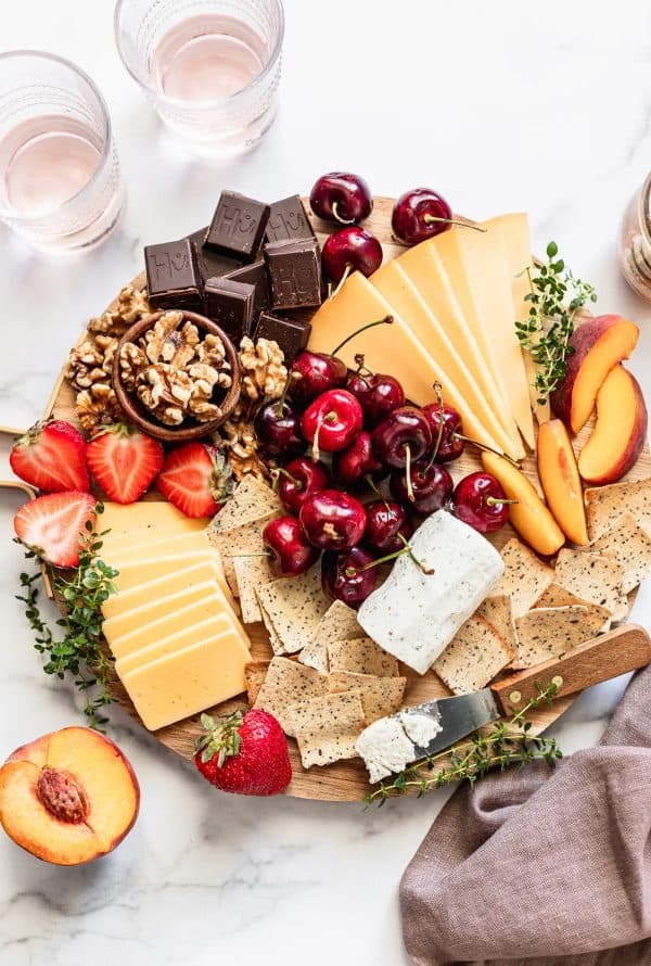 fruit charcuterie board ideas-danilicious- cheese and fruit platter