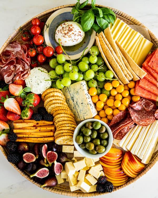 a more tradition board from simply delicious but still with fruit choices.