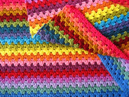 granny stripe blanket