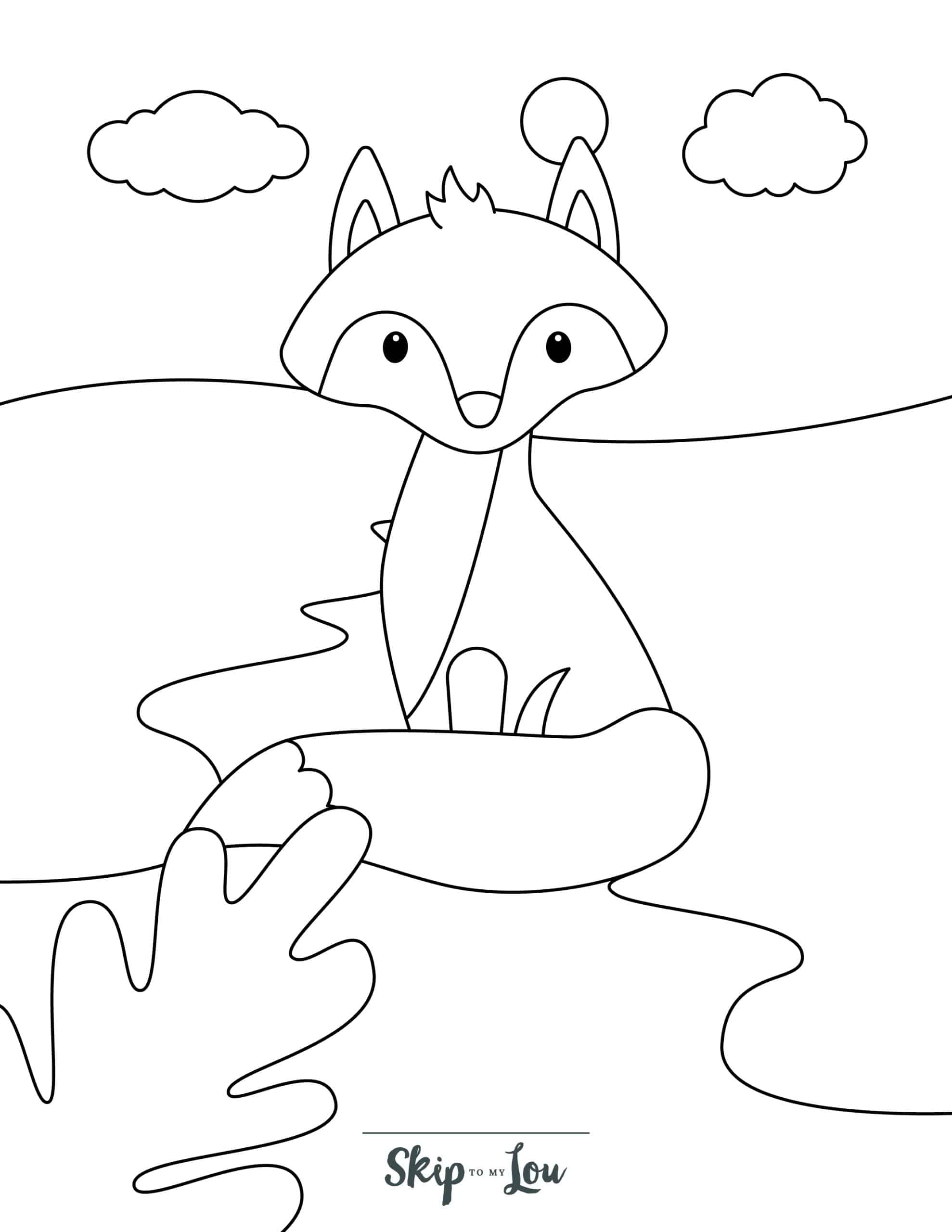 Fox Coloring Page 9 - Proud fox