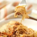 Spaghetti Alfredo casserole