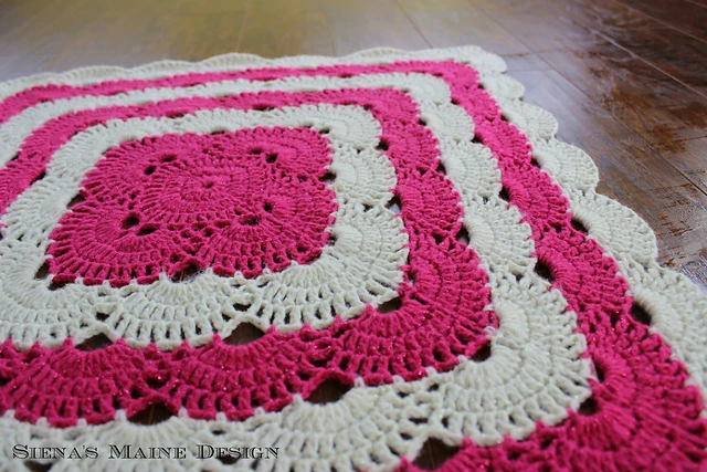 virus blanket in hot pink and white