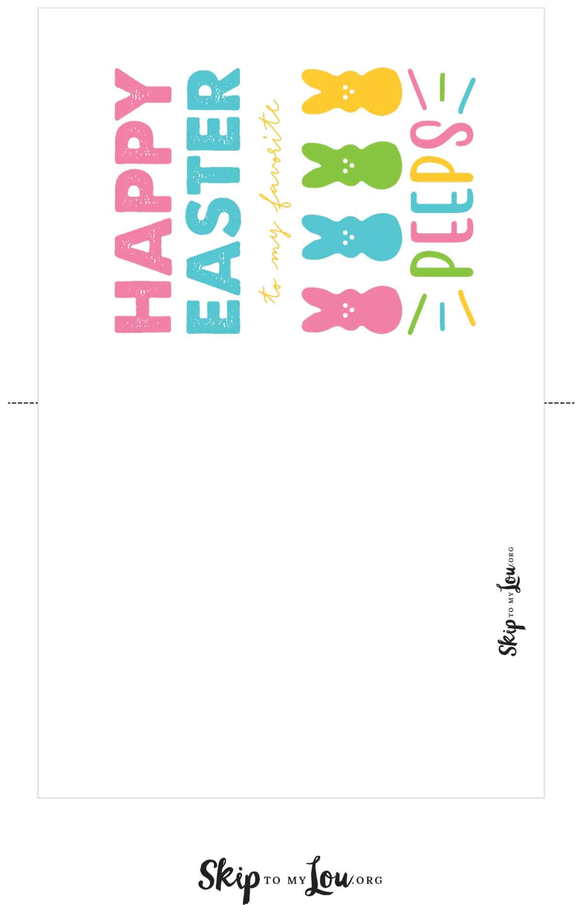 printable easter card says happy easter to one of our favorite peeps