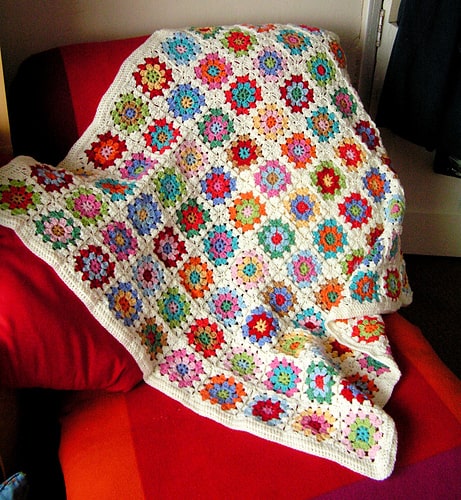 granny square afghans pattern