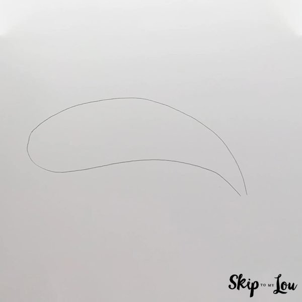 Dolphin Drawing Guide - Step 1 - The body