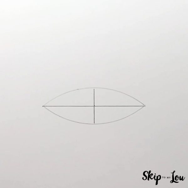 Step 2 - how to draw lips. Outline - Skip to my Lou