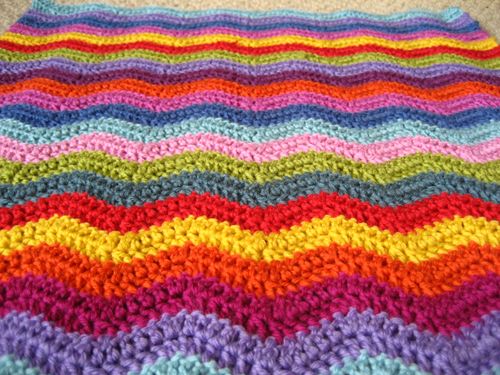 rainbow ripple blanket