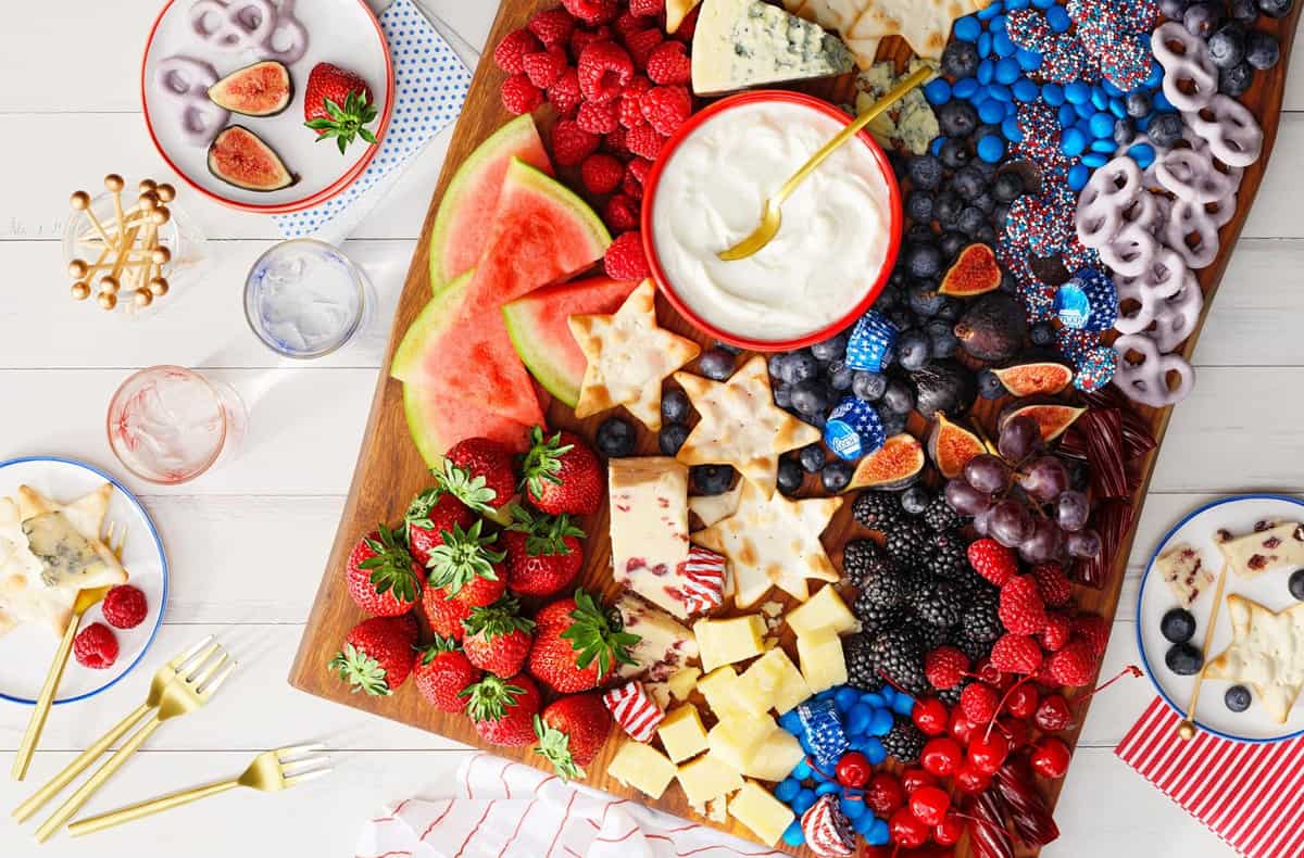 fourth of july sweet charcuterie board idea