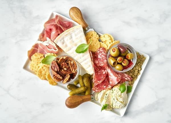 a keto charcuterie board for one from eat this, not that!