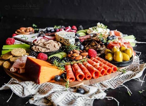 keto diet as a keto charcuterie board idea with all the fixings