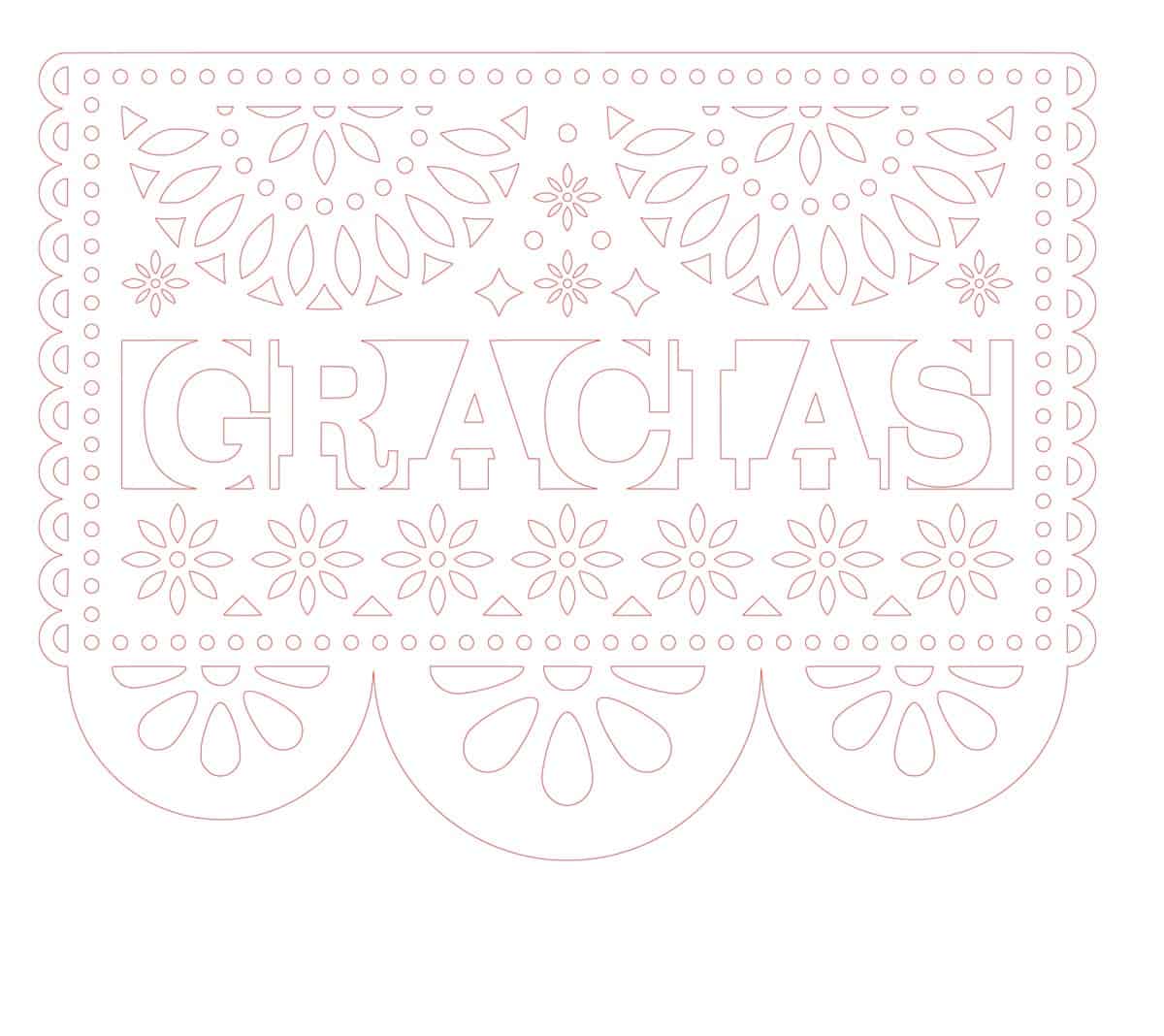 mexian papel picado svg file