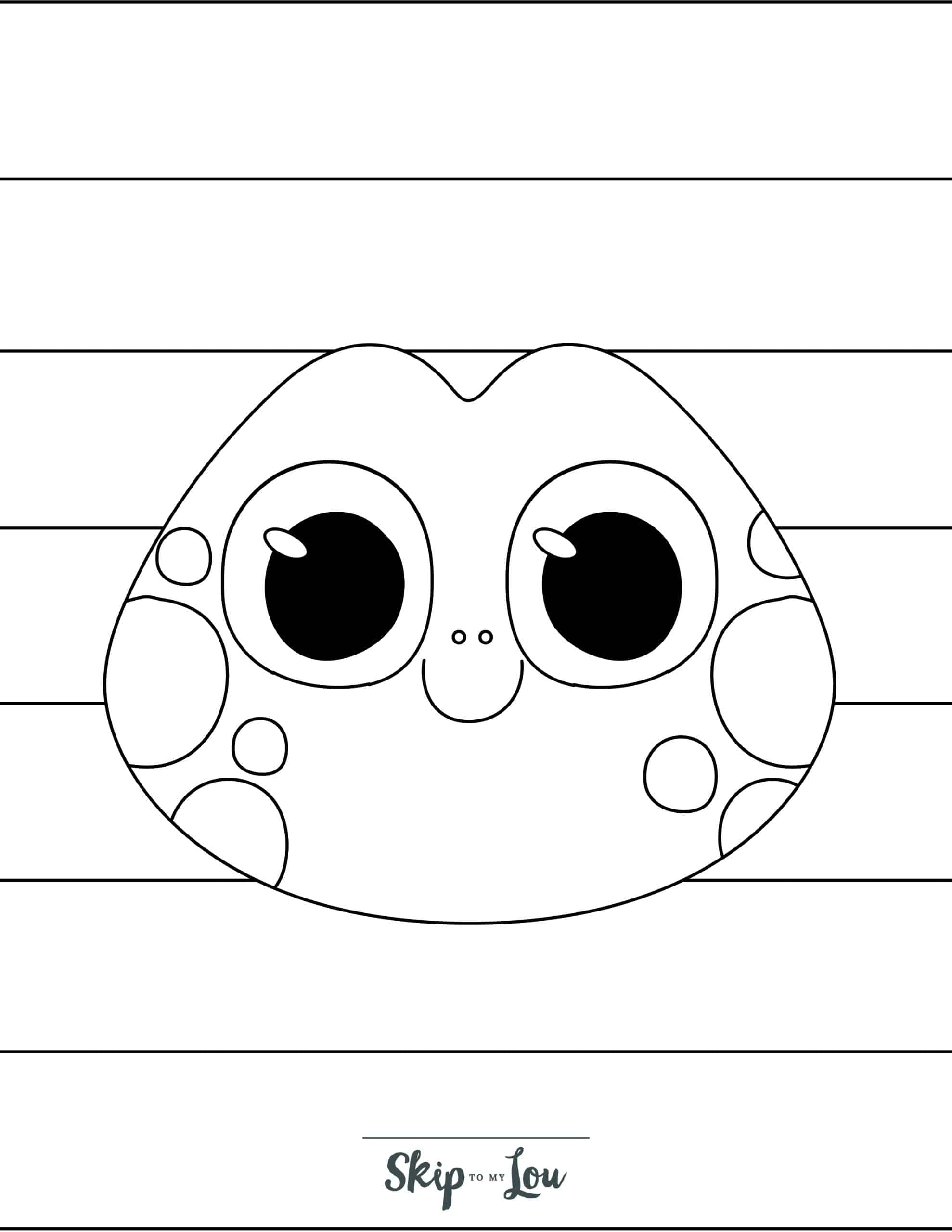 Turtle Coloring Page 5 - A cute turtle's face