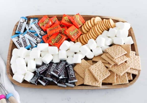 prewrapped candies like peanut butter cups, cookies and cream, marshmallows, graham crackers-i heart naptime